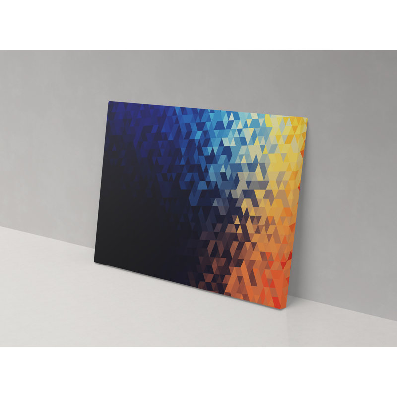 Triangles Of Colour - Wrapped Canvas Painting