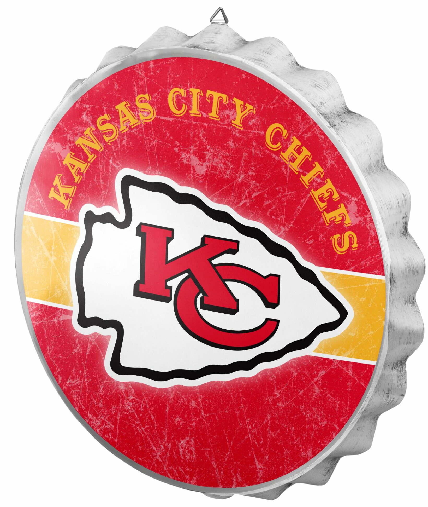 NFL Round Distressed Sign: Kansas City Chiefs