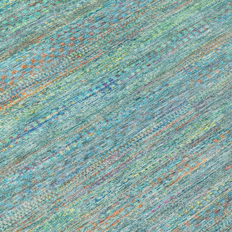 Tapis rayé intérieur / extérieur lavable à la machine Kimberlin ACN2148, Rectangle 2 pi 6 po x 3 pi 10 po