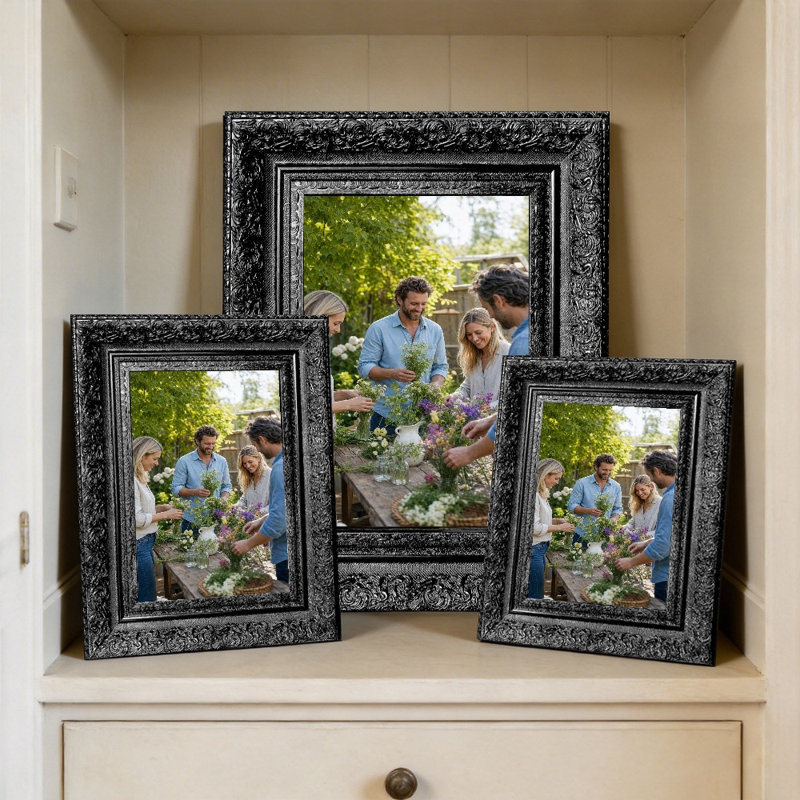 Cadre photo moderne classique 11 pièces x 11 po 11PC x 11 po pour anniversaire, Black, 1, 11" W x 14" H