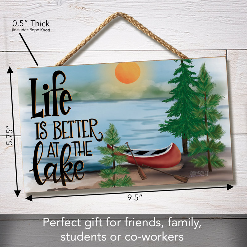 Plaque murale en bois Life Is Better