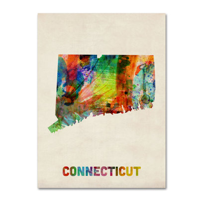 " Connecticut Map " by Michael Tompsett