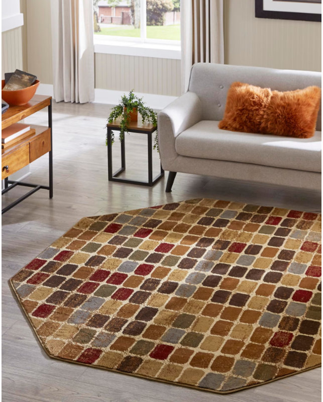 Cafe Geometric Indoor Rug, Octagon 7' x 7'