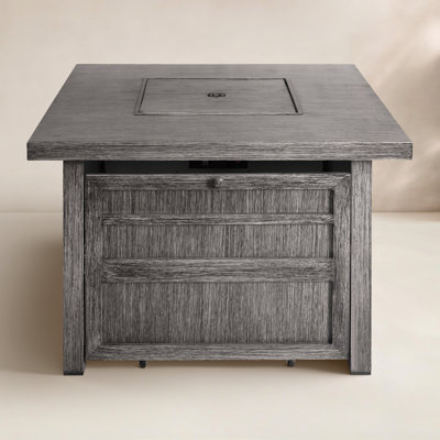 Square Fire Pit Table with Lid