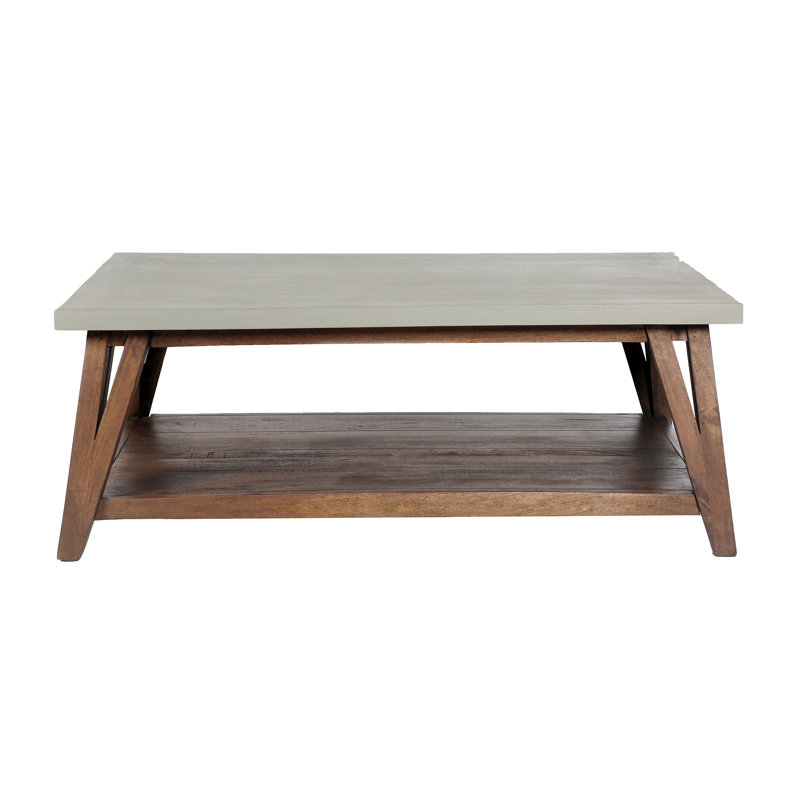 Brookside 48" Coffee Table with Shelf, 18" H x 48" W x 32" D