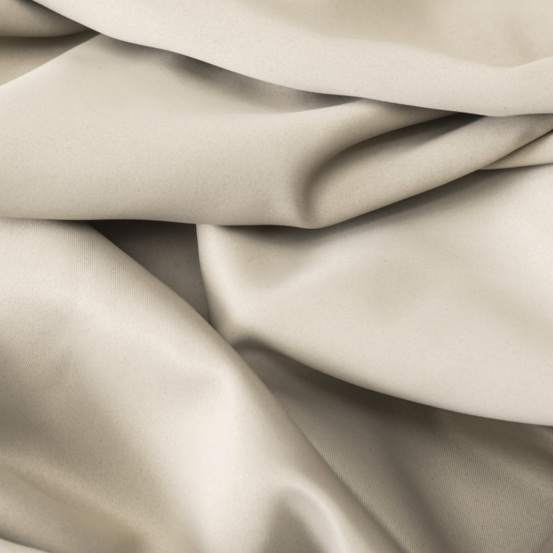 Ardelle Blackout Curtain Single Panel, Putty with Antiqued Bronze Grommets, 56" W x 63" L