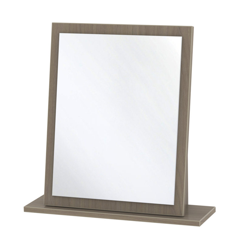Fully Assembled Grety Dresser Mirror, Toronto Walnut