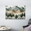 August Grove Mountain Wall Hanging Tapestry Oriental Mandala Mounts Dark Green Blue Grey Ecru-1915593581
