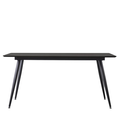 Alec Walnut Metal Base Dining Table