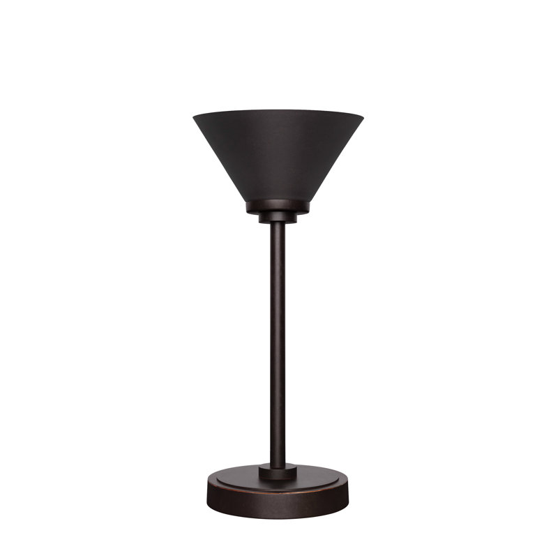 Lampe d'appoint Aneka illustrée d'un abat-jour en métal de 7 po, Granit foncé
