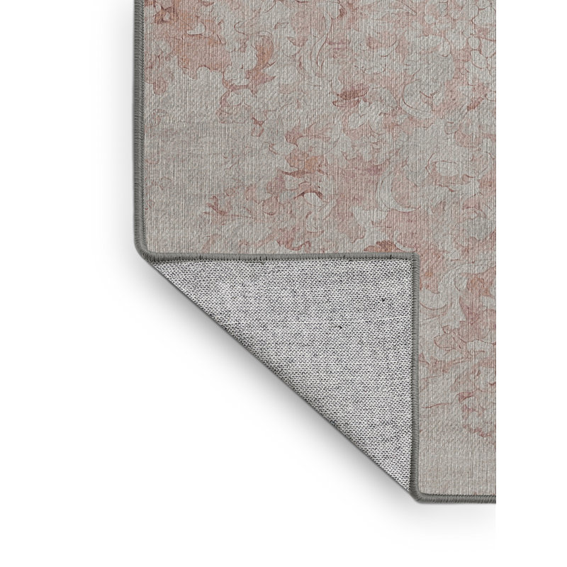 Machine Washable Gray Area Rug, Round 8'
