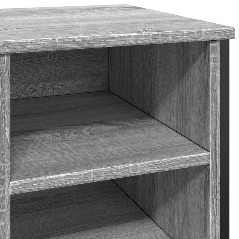 9 Pair Shoe Storage Cabinet, Grey Sonoma