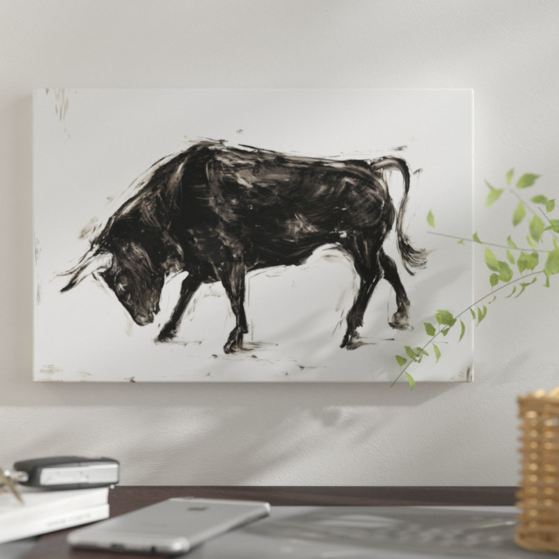 « toro i », reproduction sur toile tendue, H 12 po x l 18 po x P 1,5 po, Pas de tapis, Toile tendue