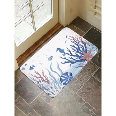 Tapis pour salle de bain corail Underwater Creature, 16 x 24 po