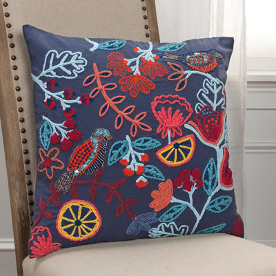 Square Cotton Pillow Cover and Insert
