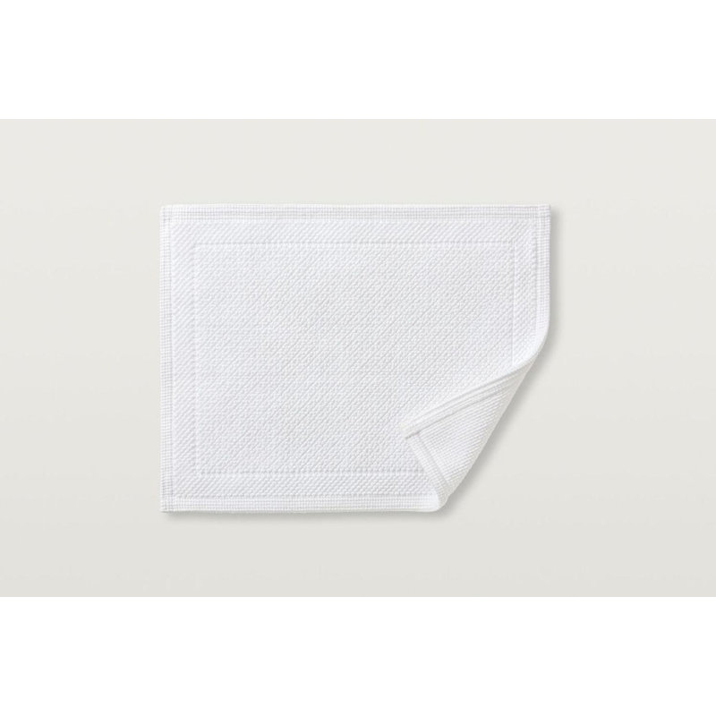 Cosima Bath Rug, White, Single Piece- 20" L x 16" W