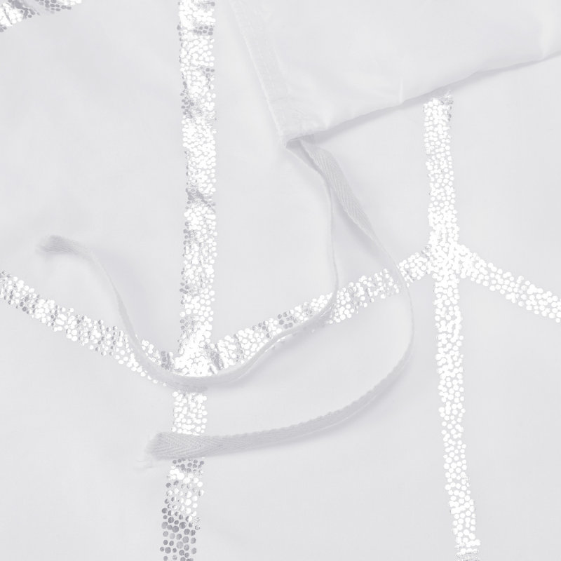 Ensemble de housse de couette Raina, Housse de couette pour grand lit, 1 taie décorati, Blanc / argent