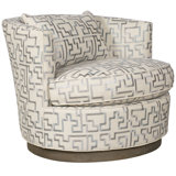 Michael Weiss Bernadette Upholstered Swivel Barrel Chair