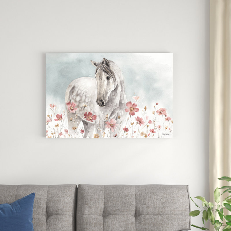 Chevaux sauvages I, Sans cadre, Toile tendue, H 24 po x l 36 po