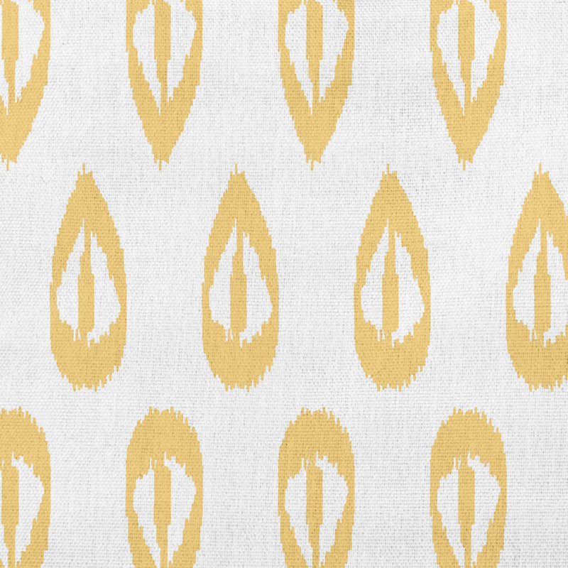 Housse et insert de coussin carré extérieur Ikat Tears, 16 po x 16 po, Jaune soleil
