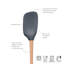 Cuillère en silicone Tovolo Flex-Core avec poignée en bois naturel pour la cuisson et la cuisson