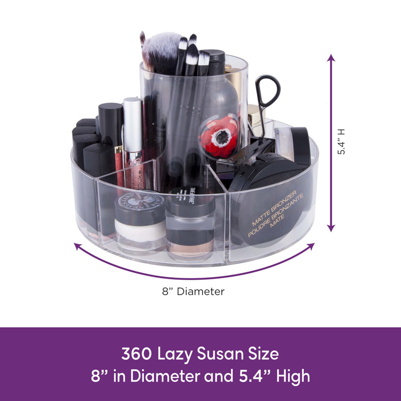 Wayfair Basics® Aldora 5-Compartment 360 Degree Rotating Countertop Organizer Storage