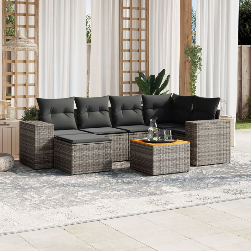 Ensemble de canapé de jardin Vidaxl, foncé