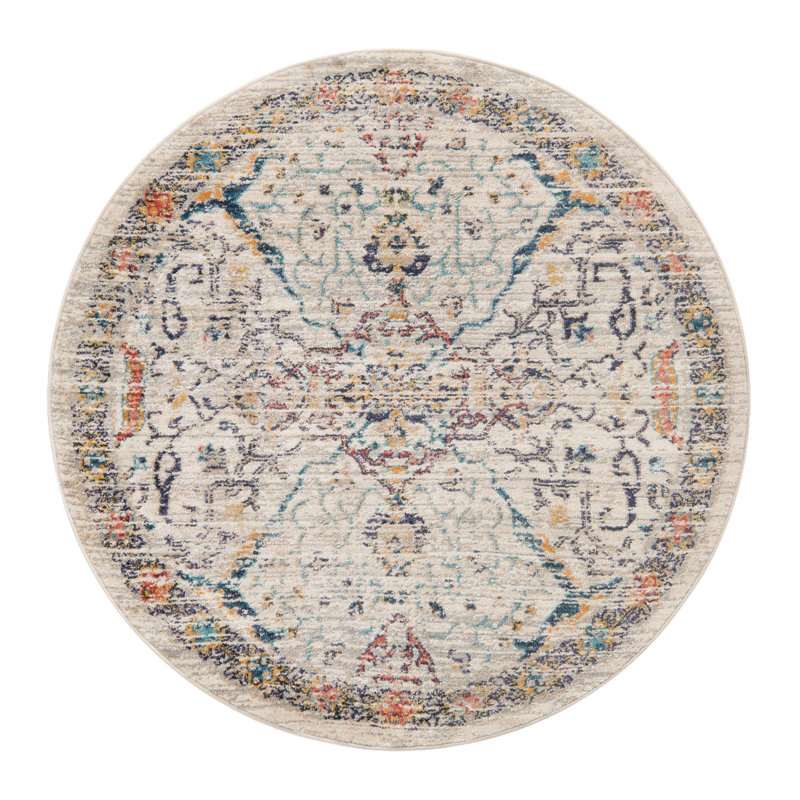 Alkire Floral Indoor Rug, Round 3'11"