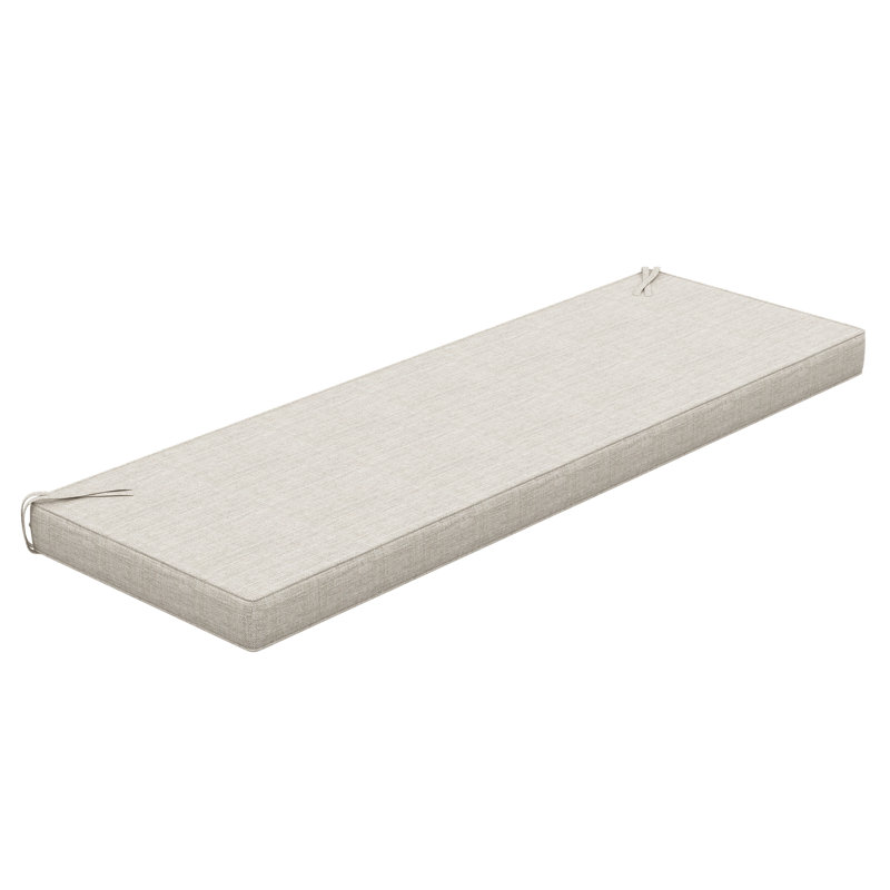 Sunbrella® Outdoor Bench Seat Cushion, 56" W x 19" D, Cast Silver
