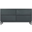 Buffet industriel gris avec capacité de rangement abondante - rétro à 4 portes. Belles portes en verre. Convient au vestibule, à la salle à manger, à la cuisine et au salon. Installation sans effort. Élégant-627068848