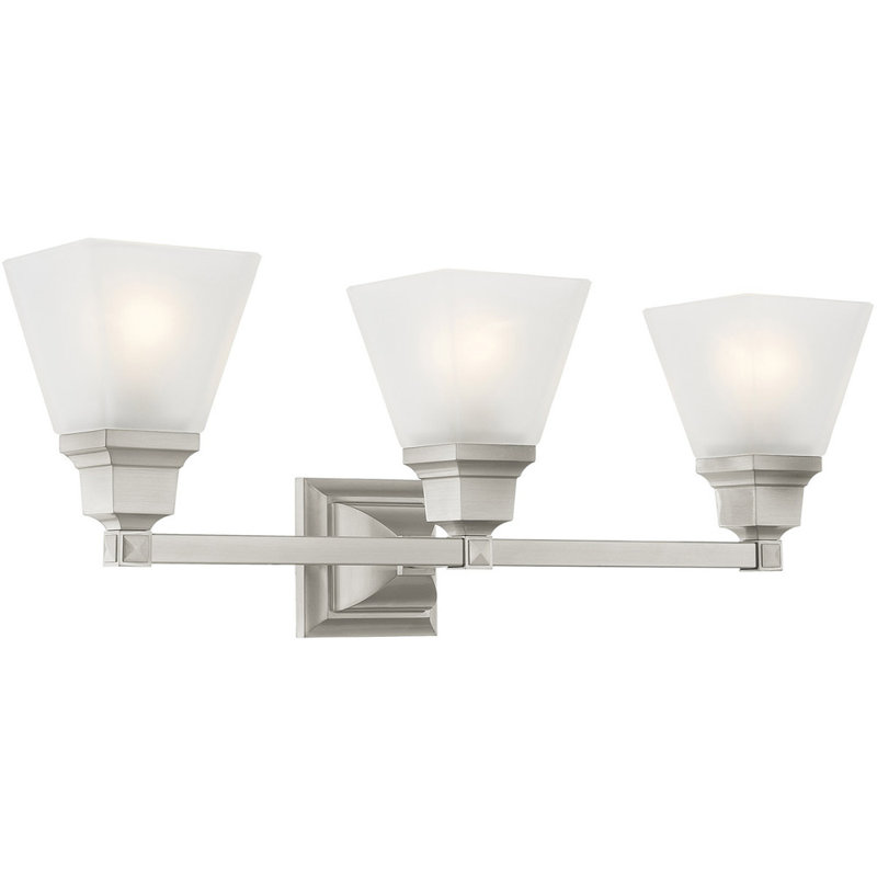3 - Light Vanity Light, Brushed Nickel