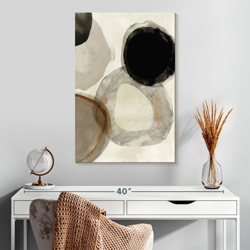 Avery Beige Rings I, 30" H x 20" W