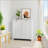 Tilted Laundry Hamper With Removable Baskets, Hidden Storage Cabinet, Free-Standing Home Organizer, White