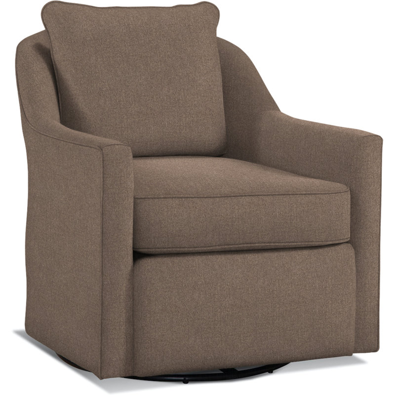 Leighton Upholstered Swivel Armchair, Elite Ash 100% Polyester