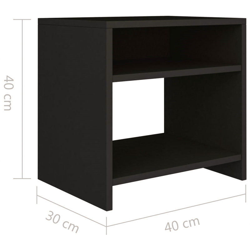 Reston 40cm W Manufactured Wood Bedside Table, Artisan Oak, Individual