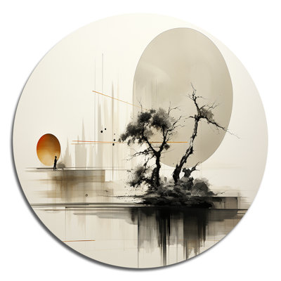 Art asiatique Gorski, Sumie Zen I - personnes rondes, art en métal