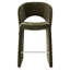Tabouret de comptoir moderne 26,5 po entièrement revêtu de chenille-1856926741