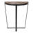 Console demi-ronde Gerhardt en brun rustique, noir