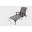 Chaise longue en aluminium coulé brun 1Pcs-414442058