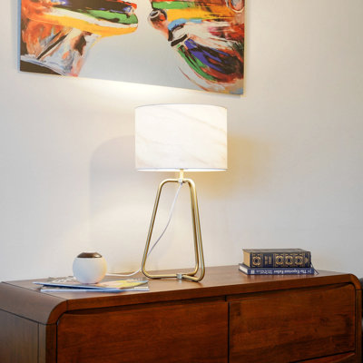 New Design Small Modern Stylish Desk Lamp In Stock In The United States, Easy To Install, Optima Marble Lampshade Table Lamp - Bronze 110V Metal Online Shift Switch, Used For Bedside Table Lamp