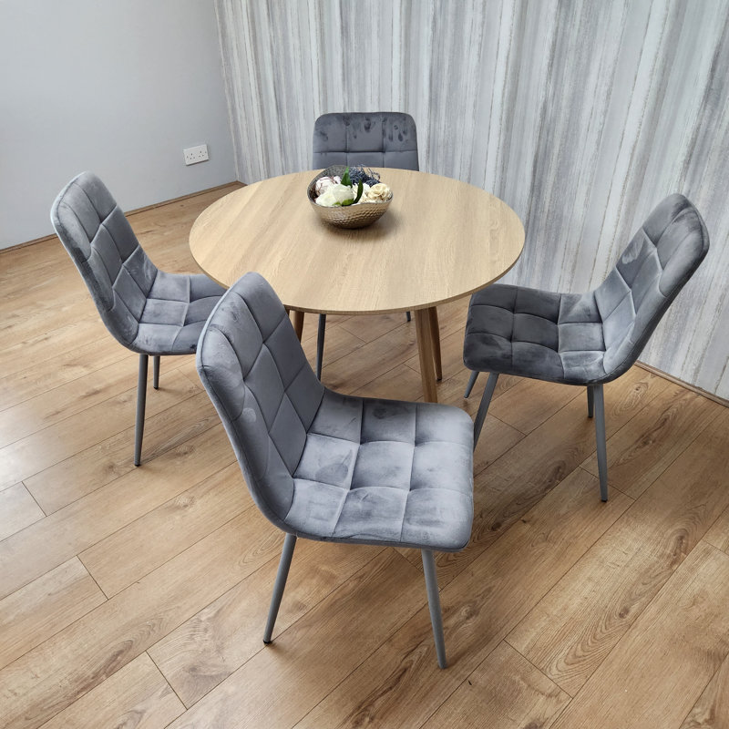 Sylvan 4 - Person Dining Set, Grey