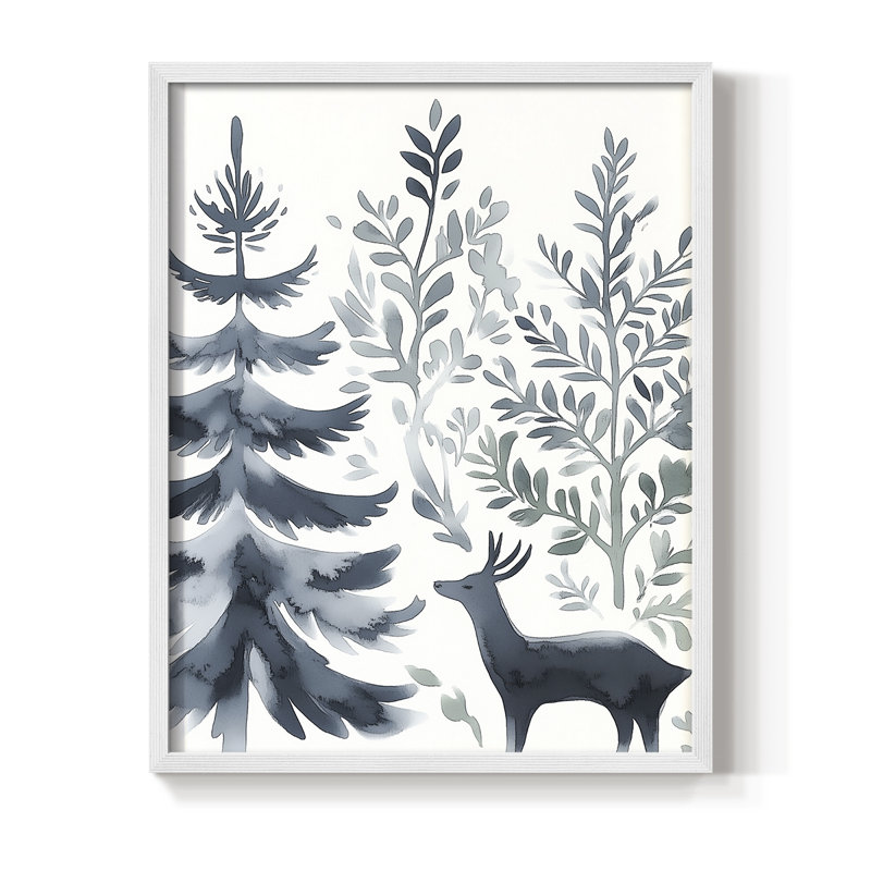 Christmas Holiday Art CCCXXIV Framed Print - Solid Wood, H 21 po x l 17 po, Blanc