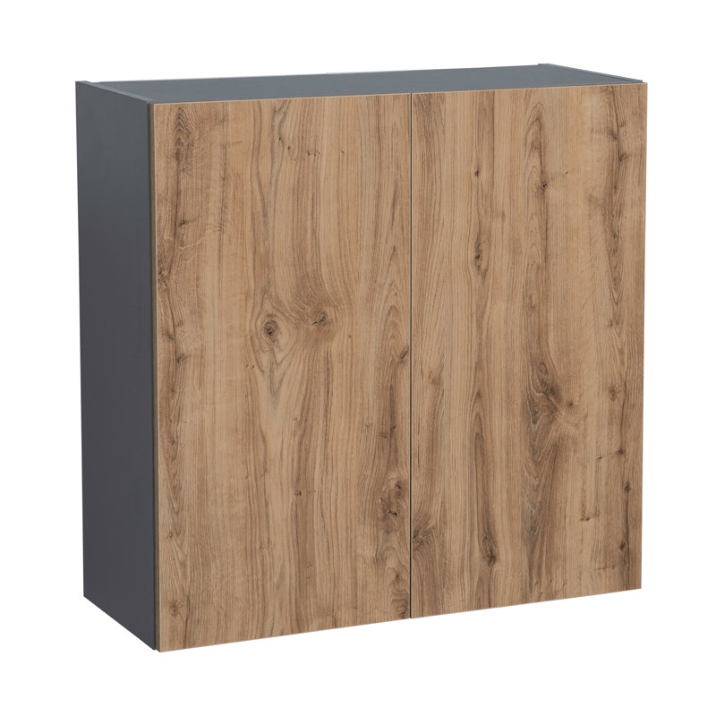 Armoire murale ouverte à panneau de particules standard prête à assembler, Teck naturel, H 30 po x l 30 po