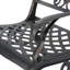 De 2 fauteuils - Pieds traditionnels et accents floraux rouille - structure en aluminium l 26,25 po x P 21,73 po H 34,84 po Assemblage requis 2 motifs à volutes élégants