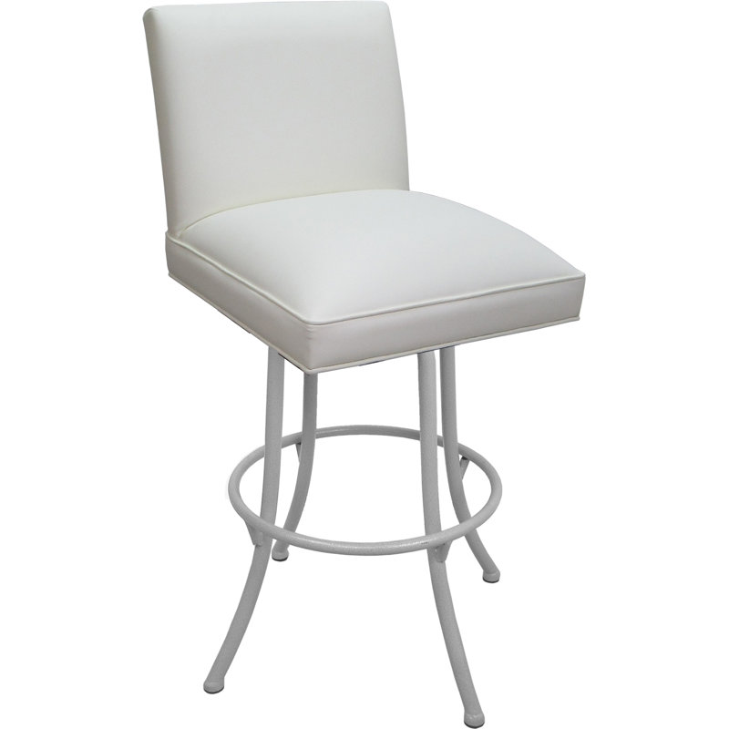 Vinyle, Beige Seat/Gray Frame, Bar Stool (34” Seat Height)