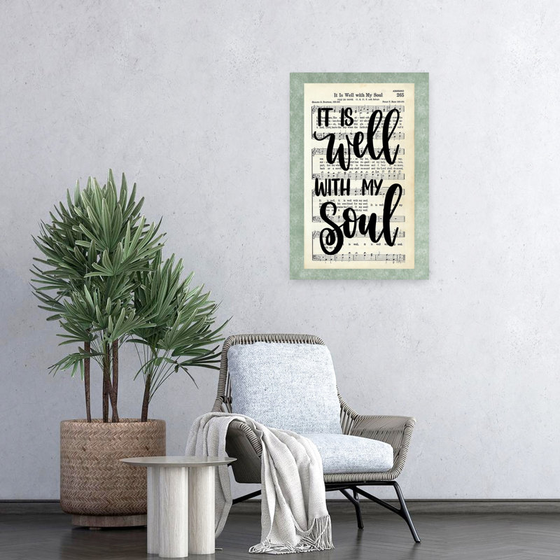 «It Is Well With My Soul», art contemporain abstrait, H 24 po x l 16 po