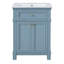 Armoire de salle de bain Vintage Elegance avec portes à fermeture douce et tablette réglable