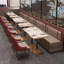 Banc rembourré en similicuir Light Luxury