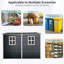 Remise 4 x 8 pi avec plancher. Verrouillable, imperméable. -. Ventilation pour porte de patio, de jardin, de pelouse - noire verrouillable 8 x 4 pi. Imperméable, et pour pelouse, patio