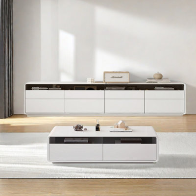 Boxwood TV Stand and Coffee Table Set